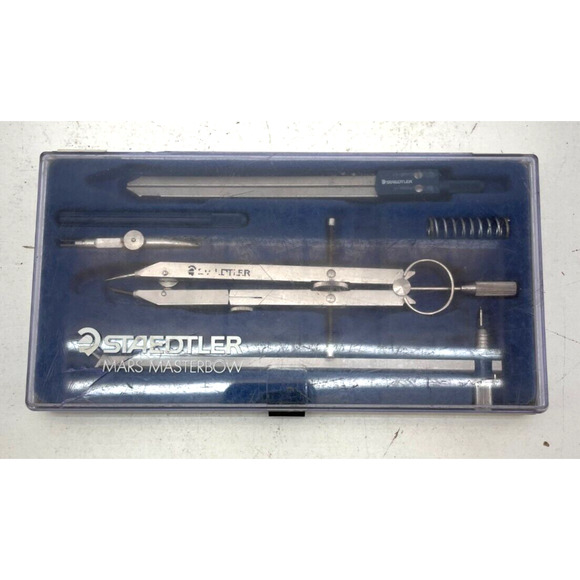 Vintage Staedtler Mars-Masterbow Drawing Drafting Compass Set 551 11 A6N - Picture 1 of 16